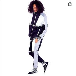 Mens tricolor athletic suit by Dope International Sports; sz 2XL
